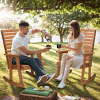 VINGLI Wooden Rocking Chair - Image 7