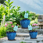 Ceramic Pots for Plant with Self Watering Globes, 8 inch Planters for Indoor - Image 2