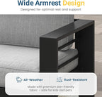 Solaste Aluminum Outdoor Patio Furniture Set, 5 Seats Patio Sectional Sofa - Image 4