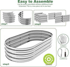 4x2x1ft-2pcs-Oval Raised Garden Bed Kit, Galvanized Planter Garden Boxes Outdoor - Image 2