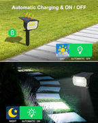 LOTMOS Solar Spot Lights Outdoor, 6 Pack/72 LED/3 Lighting Modes 2-in-1 Solar - Image 4