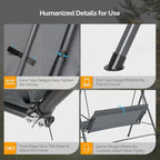 VINGLI Heavy Duty 550 LBS Upgraded 2 Person Outdoor Porch Swing - Image 3