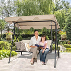 Tangkula 3 Person Patio Swing, Steel Frame - Image 2