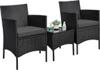 Yaheetech 3 Pieces Patio Porch Furniture Set, Outdoor PE Rattan Wicker by Yaheetech