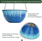 12 inch Hanging Planters for Indoor Outdoor Plants, 2 Pack Large Hanging Flower - Image 3