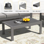 Wisteria Lane Outdoor Furniture Patio Coffee Table, Rectangle Outdoor Coffee - Image 3