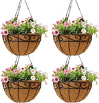 Outdoor Metal Hanging Planters Basket Hanging Baskets by EIMQUVW
