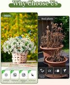 Faux Flowers for Outdoor Planters 16 Bundles UV Resistant Fake Artificial - Image 4
