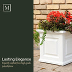 Mayne Nantucket 16-Inch Square Planter – Self-Watering, Weather-Resistant - Image 3