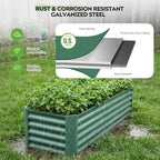 ZORMY 6×2×1.4ft Galvanized Raised Garden Bed Kit, Metal Planter Boxes Outdoor - Image 8