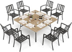 PHI VILLA 9 Pieces Outdoor Dining Set by PHIVILLAThepioneerofcomfortablehouseholdsupplies