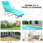 Giantex Chaise Lounge Chair for Outside, Pool Folding Reclining Beach Chair - Image 8