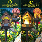 2 Pack Mushroom Fairy House Solar Light Spring Outdoor Garden Home Statue LED - Image 4