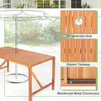 Tangkula 55" Acacia Wood Outdoor Dining Table - Image 5