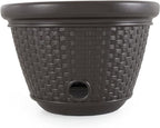 Suncast 6 Pack Decorative Wicker Garden Hose Holder Pot - Image 4