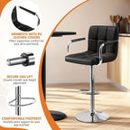Yaheetech Bart Stools Set of 4, PU Leather Adjustable Barstools - Image 6