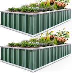 KING BIRD Raised Garden Bed 68" x 36" x 12" Galvanized Steel Metal Outdoor by KINGBIRD