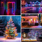btfarm 4 Pack Solar String Lights Outdoor, Toltal 320LED 132FT Solar Fairy - Image 4