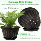 FGstyle 10 Inch Plants Pot, 4 Pack Flower Pots, Planters Pot - Image 3