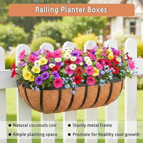 24'' Window Box Railing Planter - Image 2