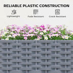 Outsunny Planter Box with Trellis, Self Watering Raised Garden Bed with - Image 6