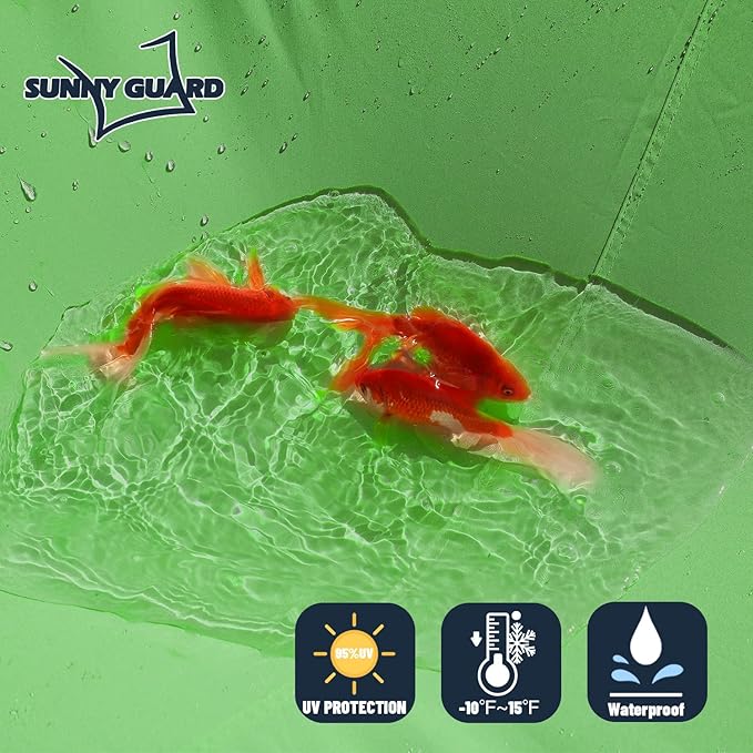 SUNNY GUARD Waterproof Sun Shade Sail 8'x15'x17' Lemon Green Right Triangle UV - Image 3