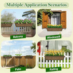 SPECILITE 24" Window Boxes Planters, Heavy Duty Metal Railing Planter Boxes - Image 8