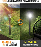 AOSEA LED Solar Lights for Outside, 12000K 6 Pack Solar Lights Outdoor IP65 - Image 7