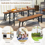 Tangkula 59" Narrow Outdoor Dining Table - Image 8