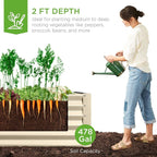 Best Choice Products 8x4x2ft Outdoor Metal Raised Garden Bed, Deep Root Planter - Image 3