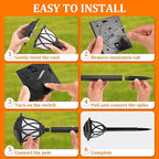 GIGALUMI Solar Lights Outdoor Waterproof, 8 Pack Flickering Flame LED Lights - Image 9