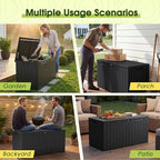 Devoko 100 Gallon Outdoor Storage Box, Waterproof Resin Deck Box - Image 5