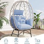 SWITTE Wicker Egg Chair Outdoor, Oversized Patio Lounge Chairs - Image 3