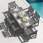 Outdoor Rectangle Dining Table, Heavy-Duty HDPE Table - Image 2