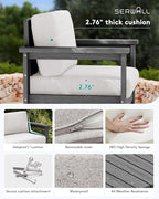 SERWALL 2 Pieces Single Cushioned Sofa Chair - Image 5