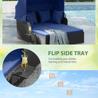 ORALNER Outdoor Daybed, 2-Person Wicker Patio Sofa - Image 4