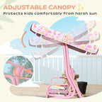 Qaba Kids Patio Swing, 2-Seater Outdoor Porch Swing Chair - Image 3