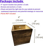 LaLaGreen Wood Planter Box for Plants Small Square Wall Planters for Indoor - Image 2