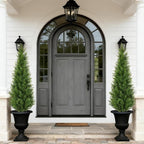 2 Pack 4ft Artificial Cedar Topiary Trees - Image 2