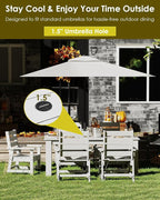 GREENVINES Outdoor Dining Table | 67’’ | HDPE | Rectangle Tables - Image 6