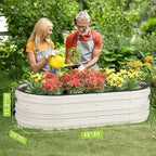 WORKPRO 2PK 4x2x1ft Outdoor Galvanized Raised Garden Bed Kit, Rust & Corrosion - Image 2