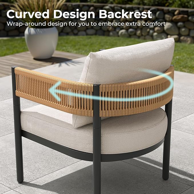 Grand patio 6-Piece Wicker Outdoor Furniture Set - Image 6