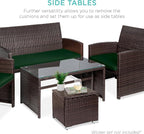 Best Choice Products Set of 2 Wicker Ottomans, Additional Seating, Side Table - Image 7