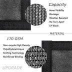 UPGRADE Privacy Fence Screen 6'x10' Black Outdoor 90% Visibility Blockage 170 - Image 2