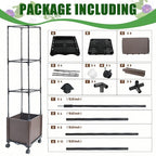 Raised Garden Bed with Tomato Planter Cage, 50.4" Self Watering Tomato Planter - Image 8