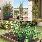 Tower Obelisk Garden Trellis for Climbing Plant，6.3FT/75.6" Rustproof Metal - Image 6