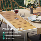 DWVO Patio Table Rectangle 59"x34.2", Patio Dining Table - Image 8