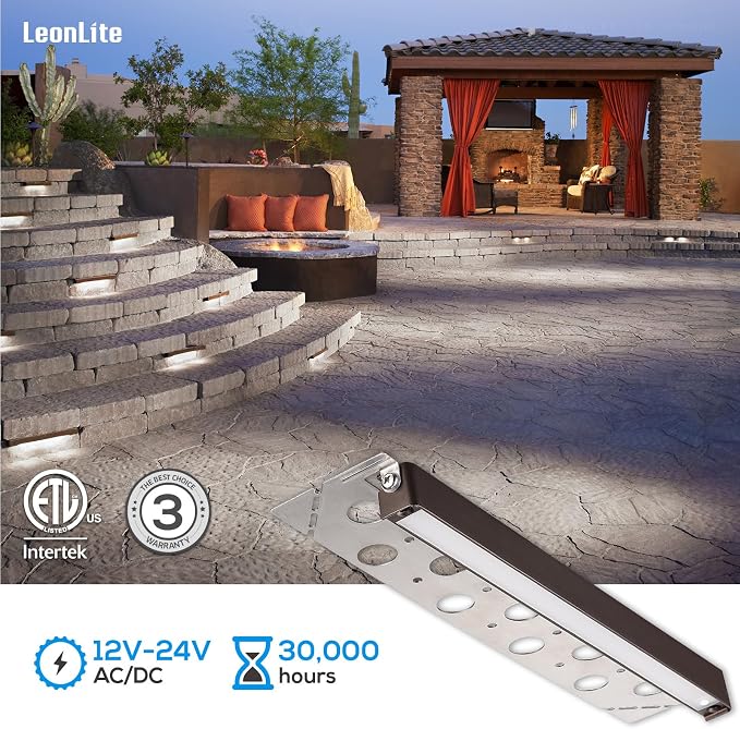 LEONLITE 8-Pack 12 Inch LED Hardscape Lighting, Update Retaining Wall Lights - Image 5