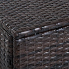 Outsunny 20" Patio Wicker Ottoman, Additional Seating, Side Table - Image 9