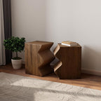 COSIEST Concrete Side Table, Decorative Garden Stools - Image 3